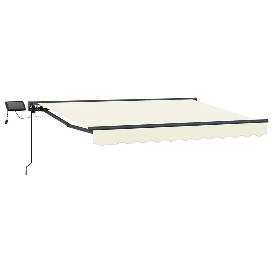 Cadre de store manuel avec LEDs Crème et Anthracite 3,5 x 2 m - 2