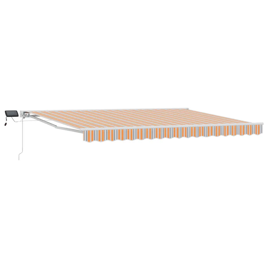 Cadre de store manuel avec LEDs Bleu, Orange, Blanc 4,5 × 3 m - 2