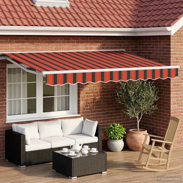 Cadre de store manuel avec LEDs 3,5 x 2,5 m