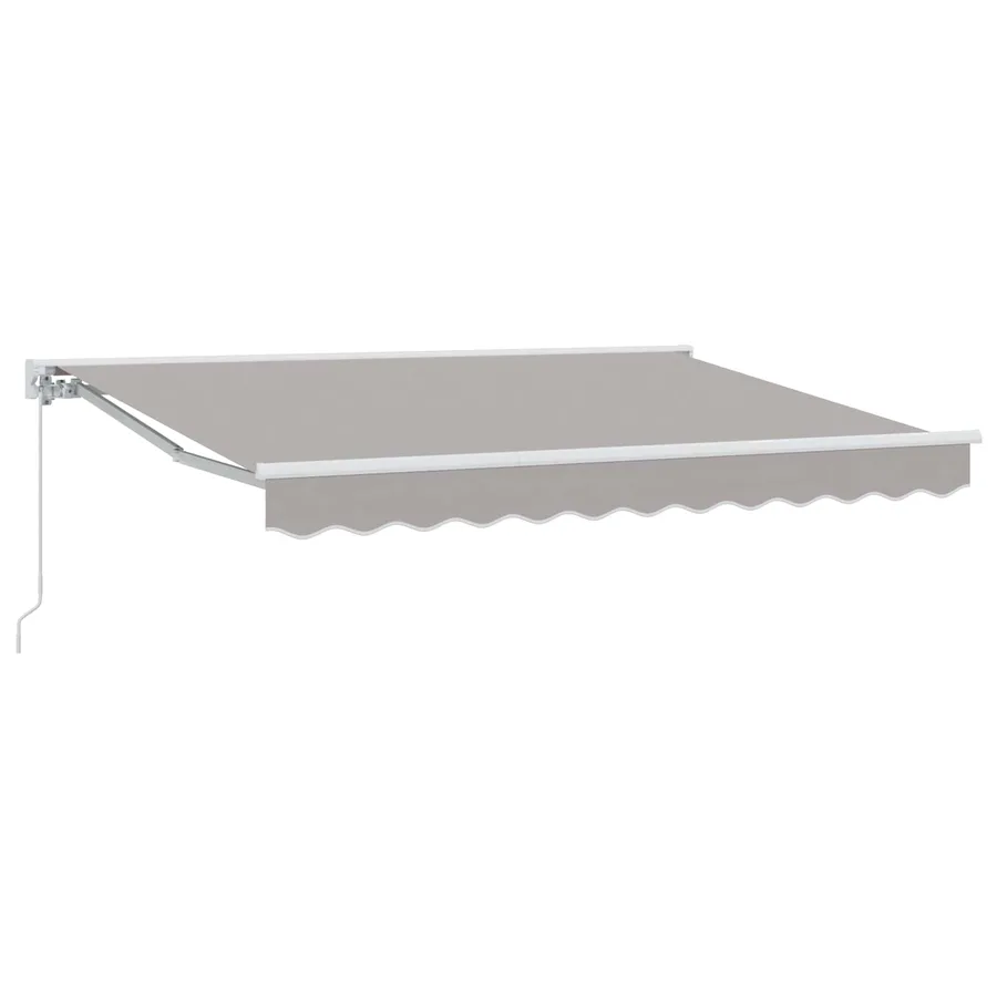 Auvent rétractable manuel Gris clair 3,5 x 2,5 m - 2
