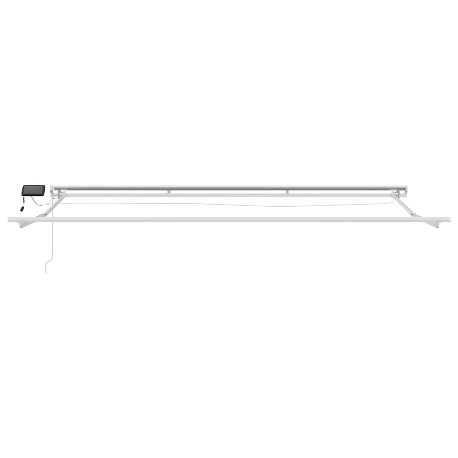 Cadre de store manuel avec LEDs Blanc 4 × 3 m - 7