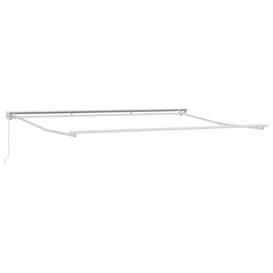 Auvent rétractable manuel Bleu et Blanc 4,5 × 3 m - 3
