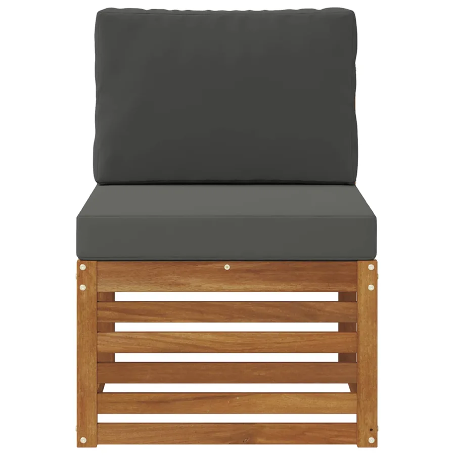 Sofa de milieu extérieur Bois d'Acacia Massif Naturel - 3