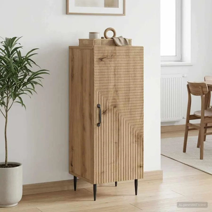 Buffet Chêne artisanal 33 x 34,5 x 89,5 cm Bois d'ingénierie - 4