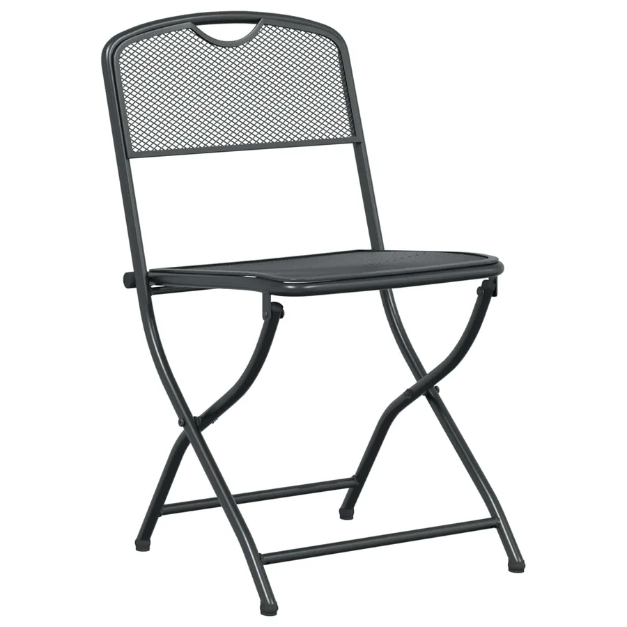 Ensemble de meubles d'extérieur 5 pcs Anthracite Fer et Acier - 4