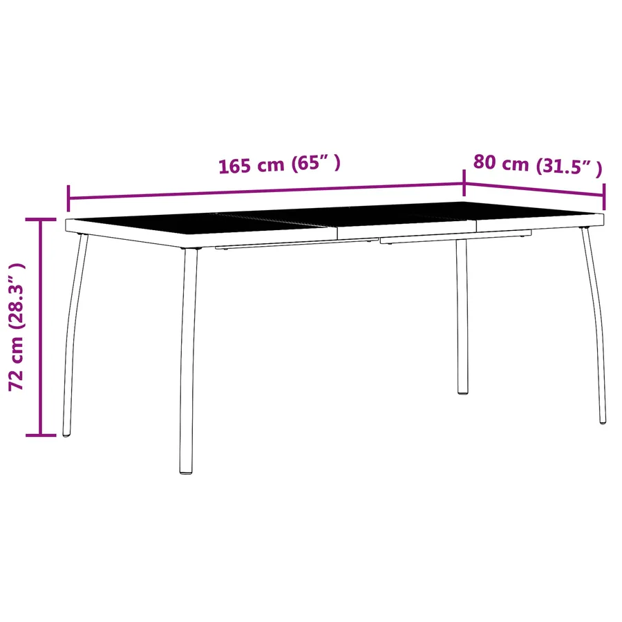 Ensemble de meubles d'extérieur 5 pcs Anthracite Fer et Acier - 8