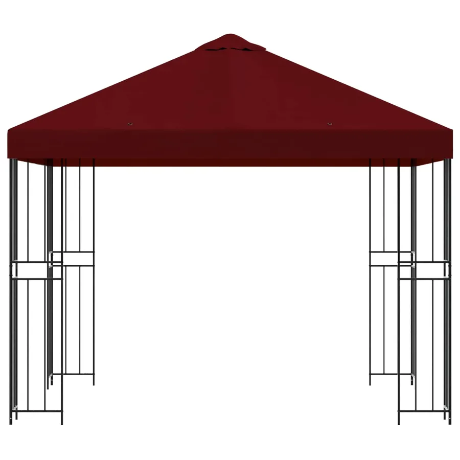 Pavillon 3 x 3 m Bordeaux Polyester et Acier 190 gsm - 3
