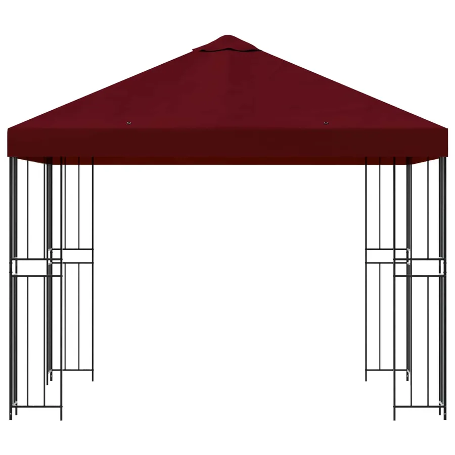 Pavillon 3 x 3 m Bordeaux Polyester et Acier 190 gsm - 4