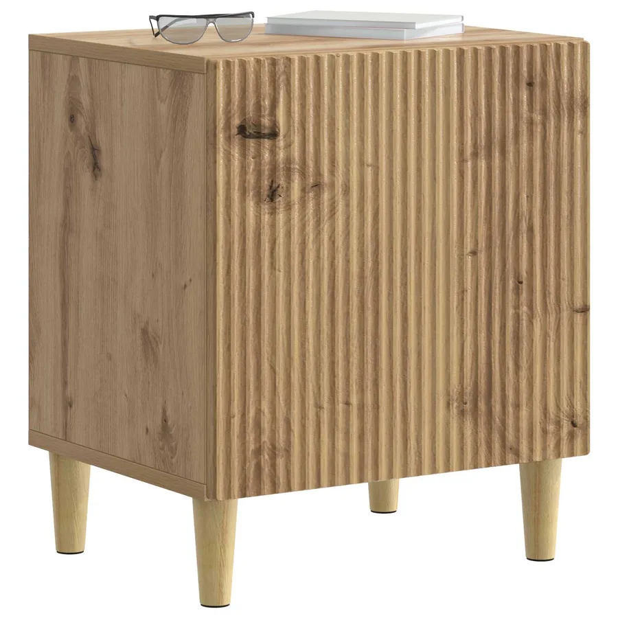 Cabinet de chevet 2 pc Chêne artisanal 43 x 34,5 x 50 cm - 3