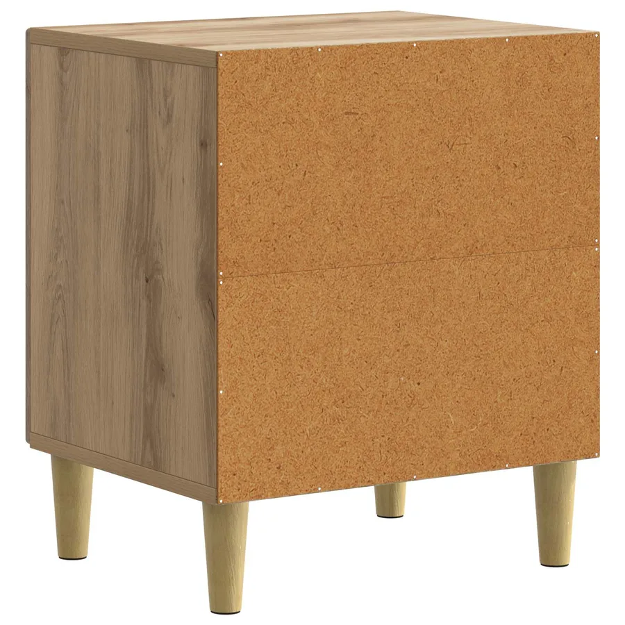 Cabinet de chevet 2 pc Chêne artisanal 43 x 34,5 x 50 cm - 9