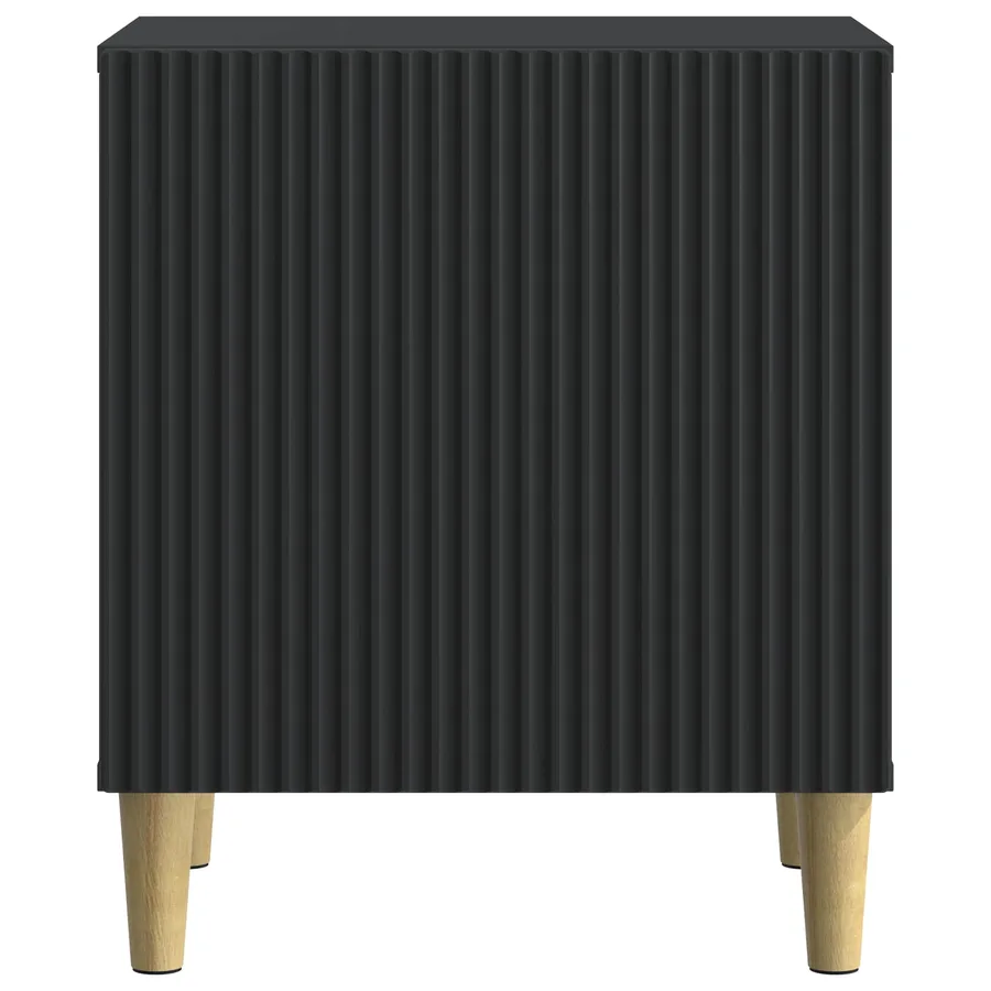 Cabinet de chevet Noir 43 x 34,5 x 50 cm Bois d'ingénierie - 5