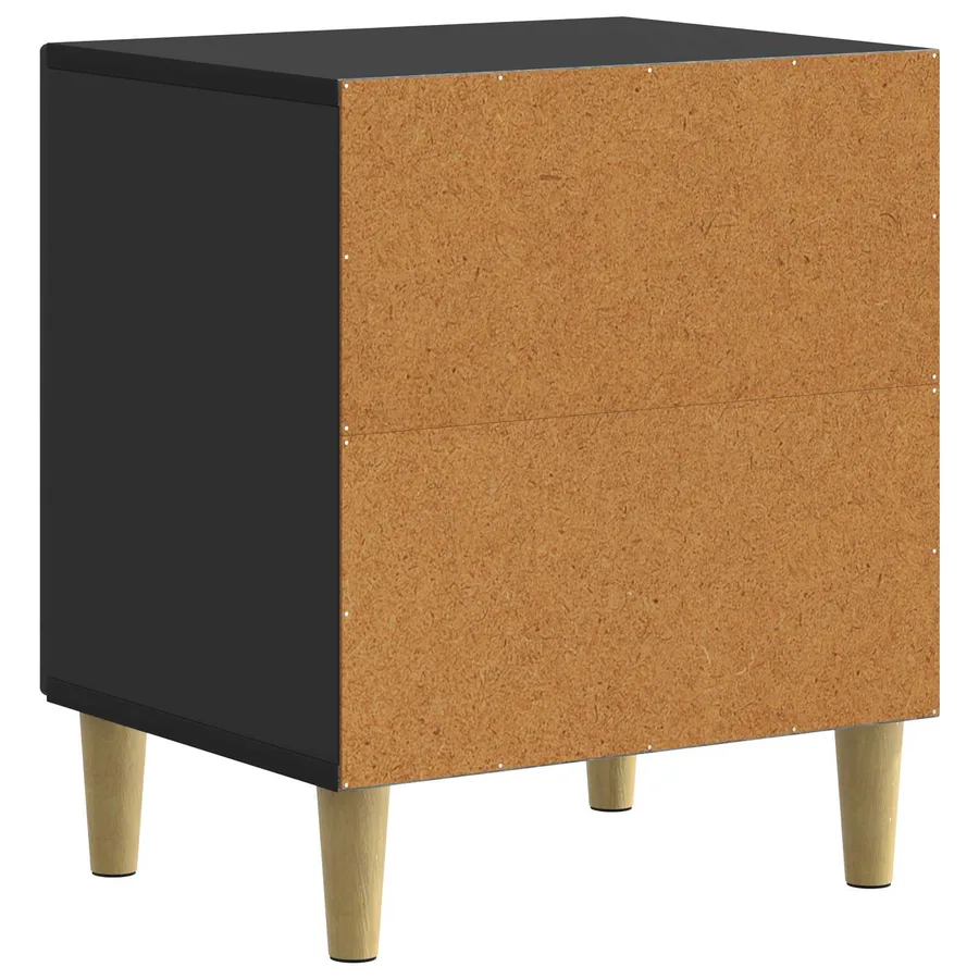 Cabinet de chevet Noir 43 x 34,5 x 50 cm Bois d'ingénierie - 7