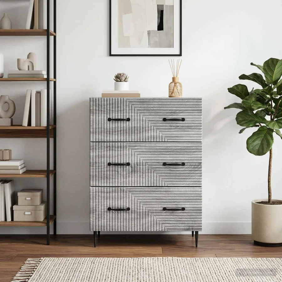 Armoire à tiroirs Sonoma gris 66 x 34,5 x 89,5 cm