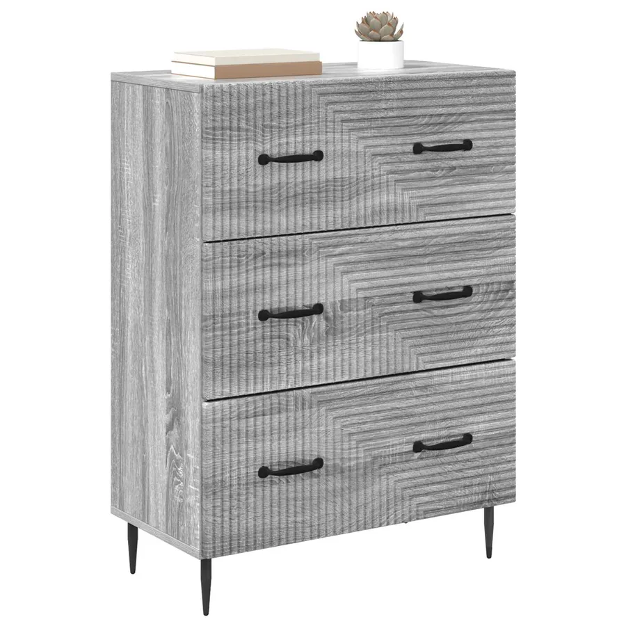 Armoire à tiroirs Sonoma gris 66 x 34,5 x 89,5 cm - 3