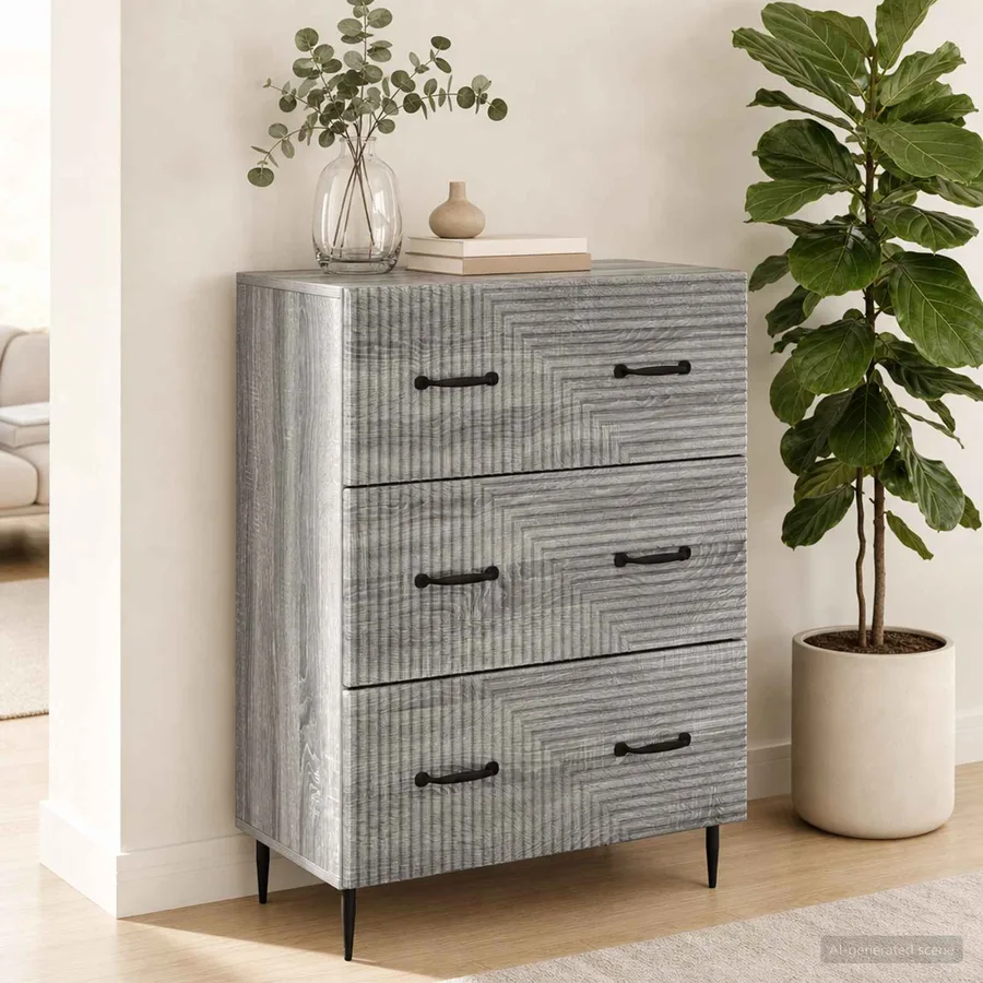 Armoire à tiroirs Sonoma gris 66 x 34,5 x 89,5 cm - 4