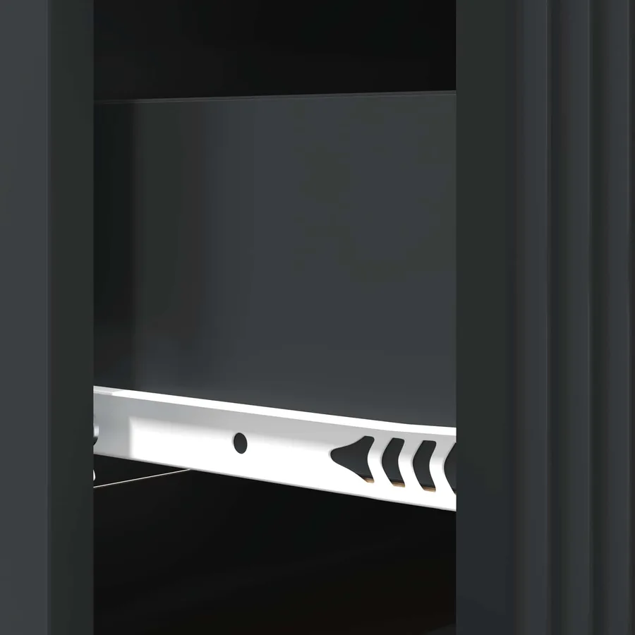 Armoire à tiroirs Noir 66 x 34,5 x 89,5 cm Bois d'ingénierie - 10