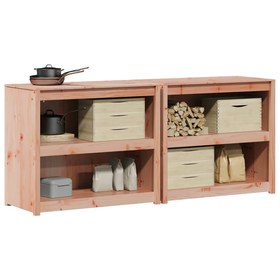 Meuble de cuisine d'extérieur MEPPEL 2 pcs Douglas Naturel - 3