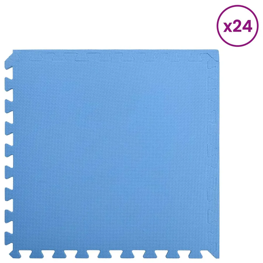 Tapis de sol de piscine 24 pcs Bleu 8,64 ㎡ Mousse EVA - 2