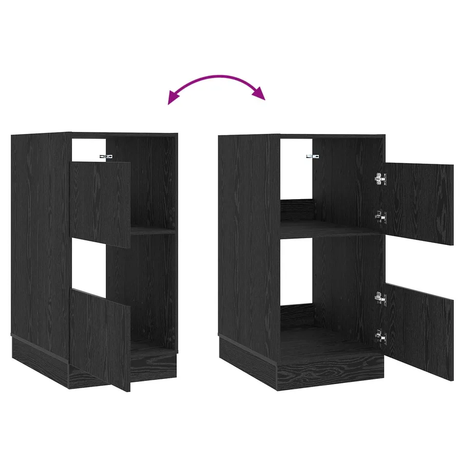 Armoire à Laver Chêne noir 50 x 68 x 102 cm Bois d'ingénierie - 10