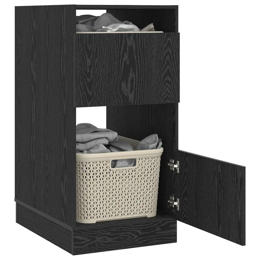 Armoire à Laver Chêne noir 50 x 68 x 102 cm Bois d'ingénierie - 3