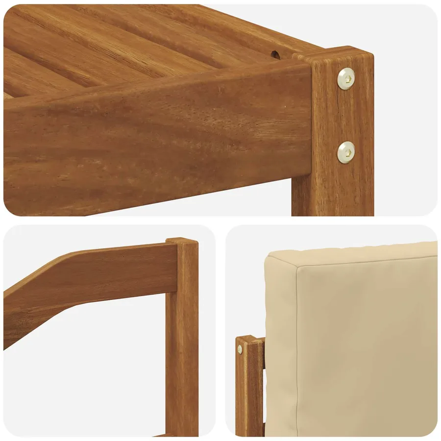 Ensemble de canapés d'extérieur 6 pcs Naturel et Beige - 7