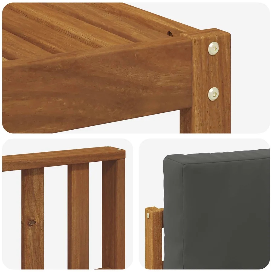 Ensemble de canapés d'extérieur 6 pcs Naturel et Anthracite - 7