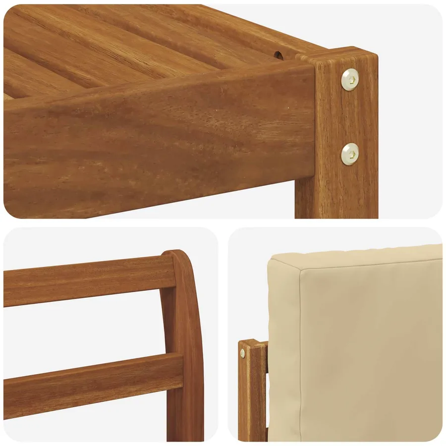 Ensemble de canapés d'extérieur 6 pcs Naturel et Beige - 7