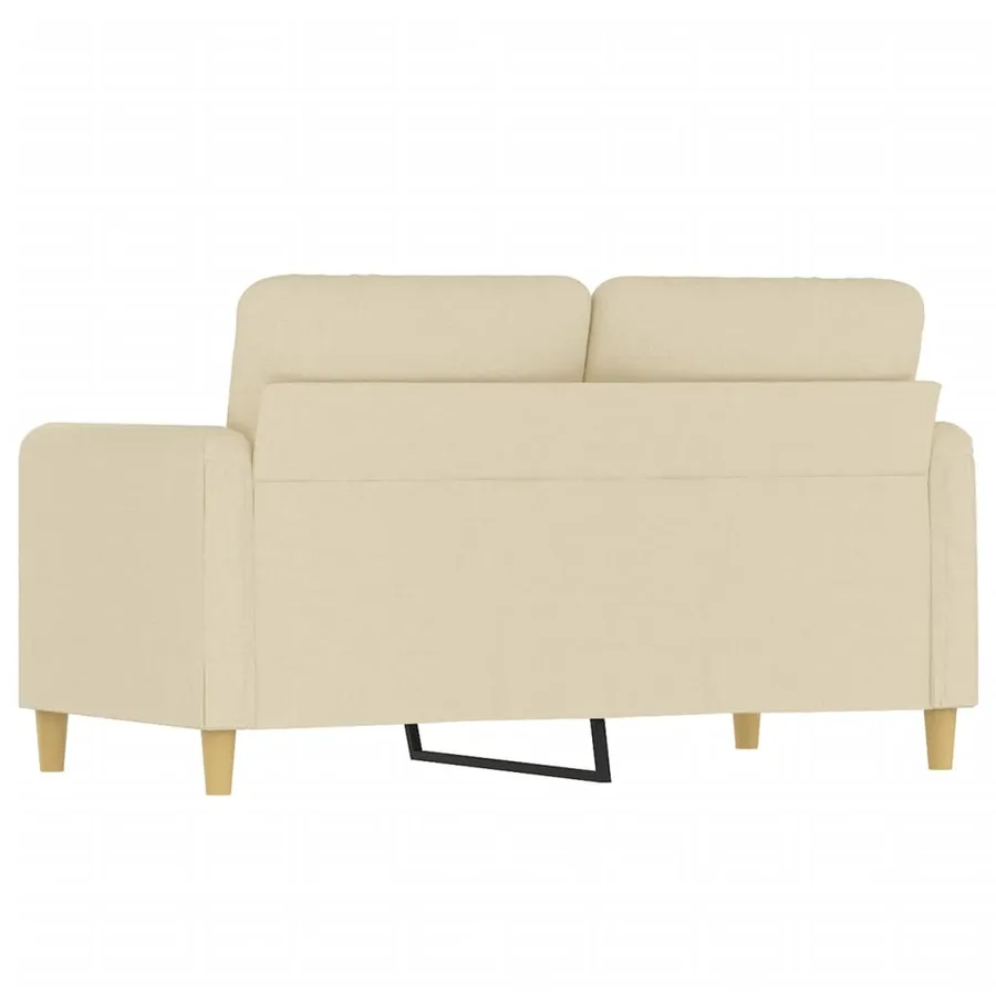 Canapé à 2 places Crème 120 cm Tissu - 5