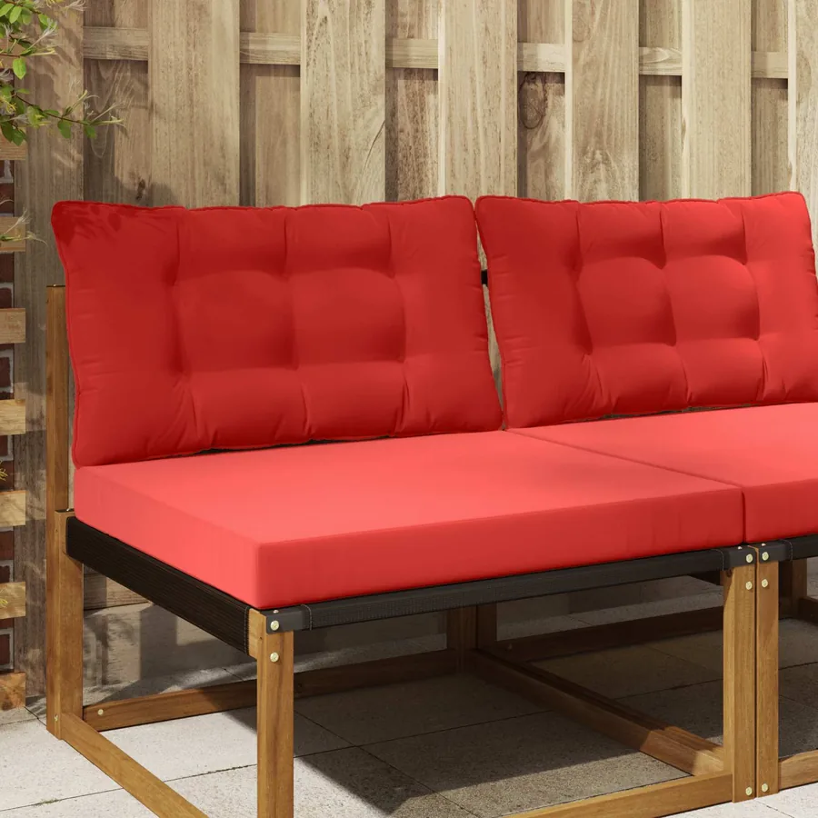 Coussin de canapé d'extérieur Polyester Rouge 80 x 68,5 x 8 cm