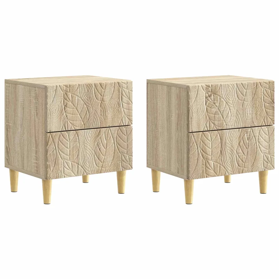 Table de chevet 2 pcs Chêne Sonoma 43 x 34,5 x 48 cm - 2