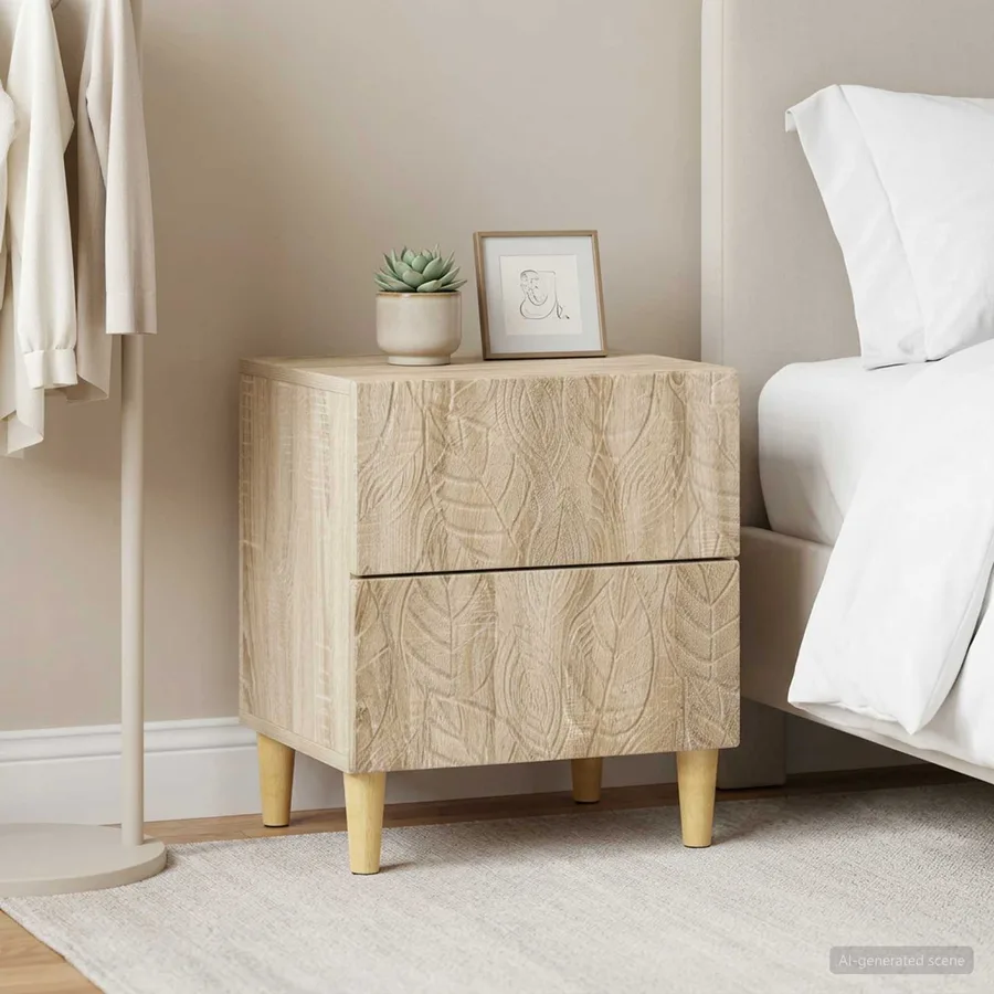Table de chevet 2 pcs Chêne Sonoma 43 x 34,5 x 48 cm - 3