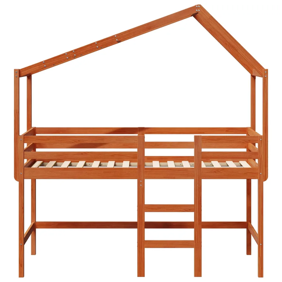 Cadre de lit mezzanine Brun Ciré 90 x 190 cm Pin massif - 6