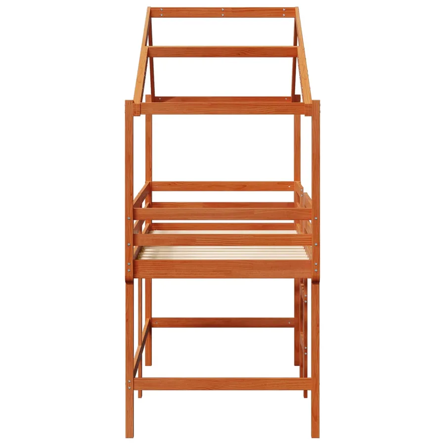 Cadre de lit mezzanine Brun Ciré 90 x 190 cm Pin massif - 7