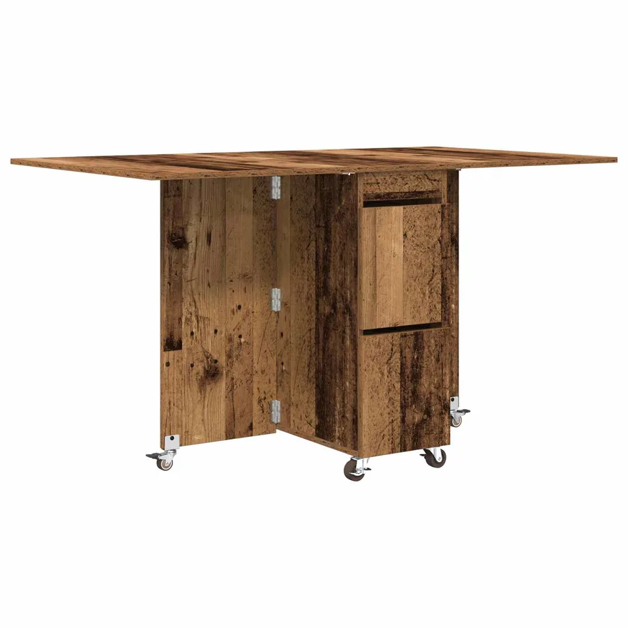 Table à dîner 140 x 80 x 77 cm Bois d'ingénierie Bois ancien - 2