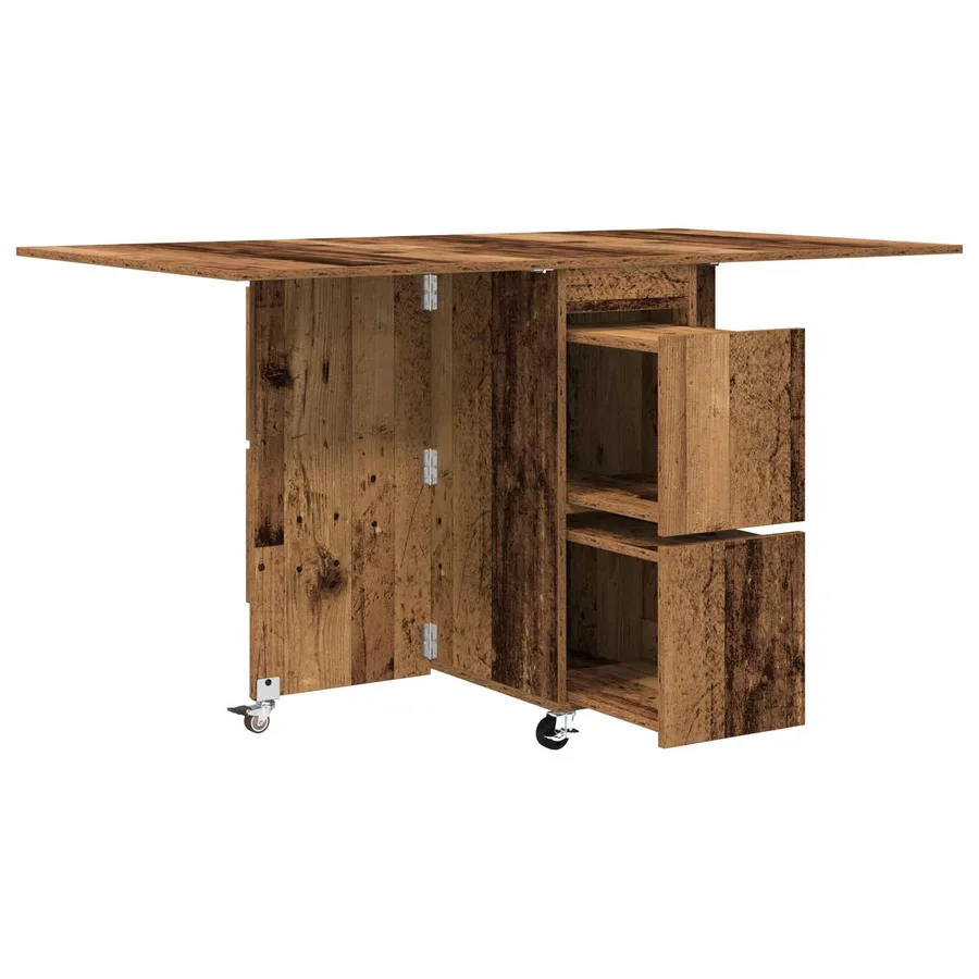 Table à dîner 140 x 80 x 77 cm Bois d'ingénierie Bois ancien - 5