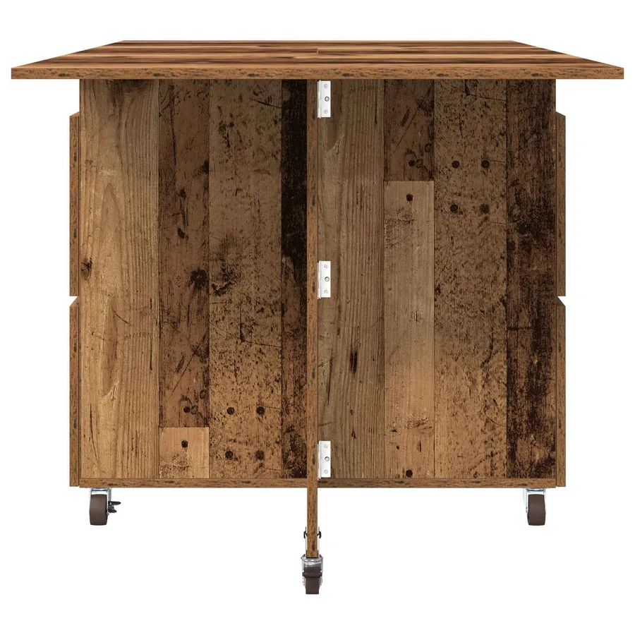 Table à dîner 140 x 80 x 77 cm Bois d'ingénierie Bois ancien - 7