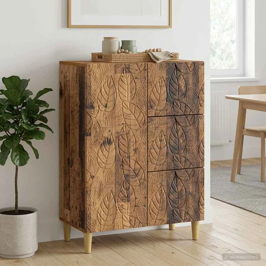 Buffet Bois ancien 66 x 34,5 x 90 cm Bois d'ingénierie