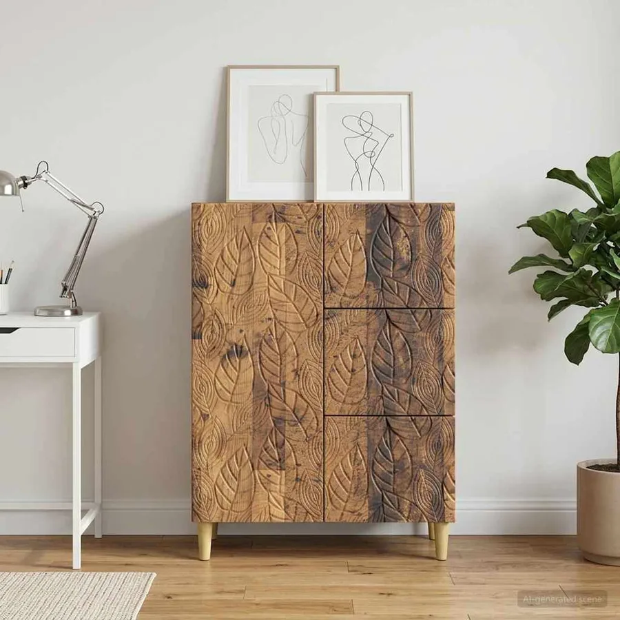 Buffet Bois ancien 66 x 34,5 x 90 cm Bois d'ingénierie - 3