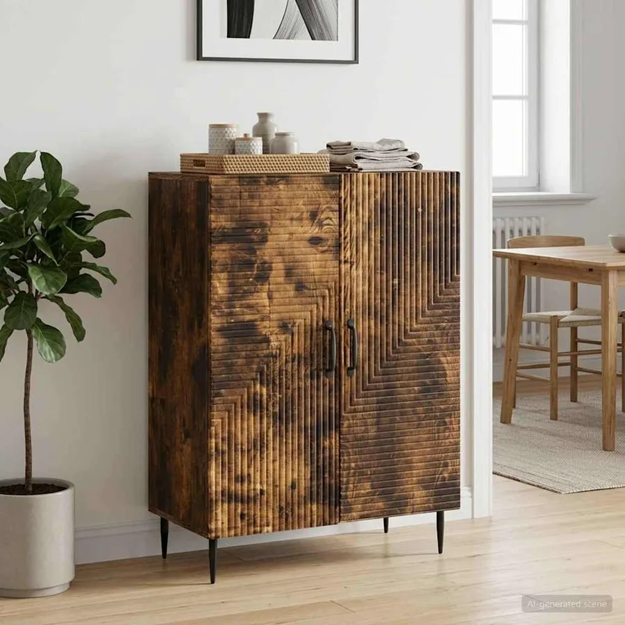 Buffet Chêne fumé 66 x 34,5 x 89,5 cm Bois d'ingénierie - 4
