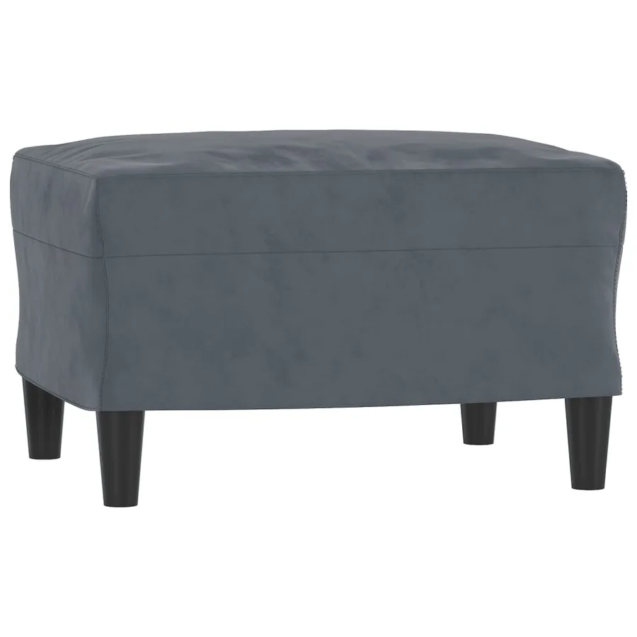 Fauteuil avec repose-pied Gris foncé 60 cm Velours - 5