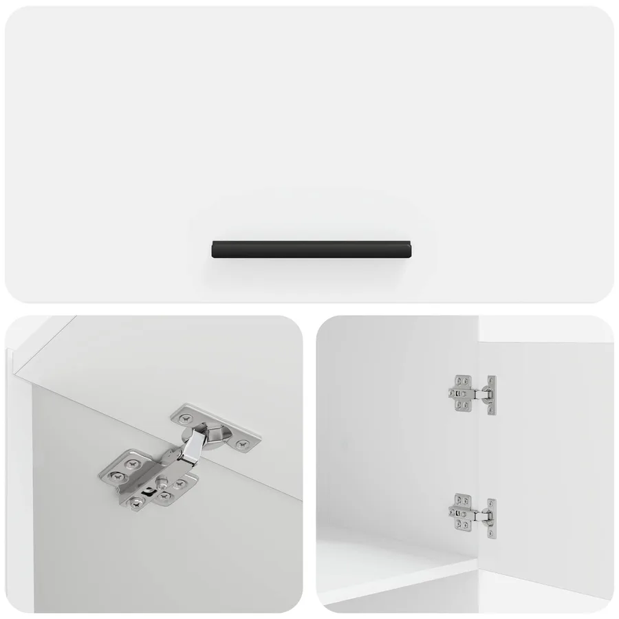 Ensemble de meubles de rangement pour la buanderie 2 pc Blanc - 10