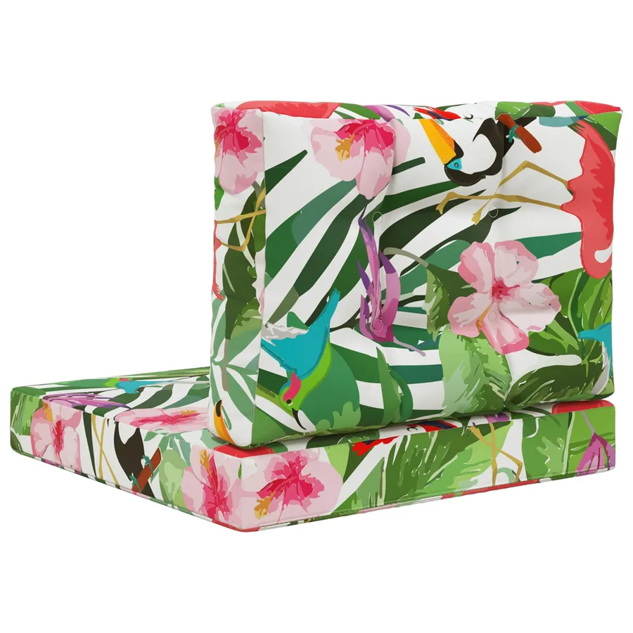 Coussin de canapé d'extérieur 2 pcs coloré Polyester - 7