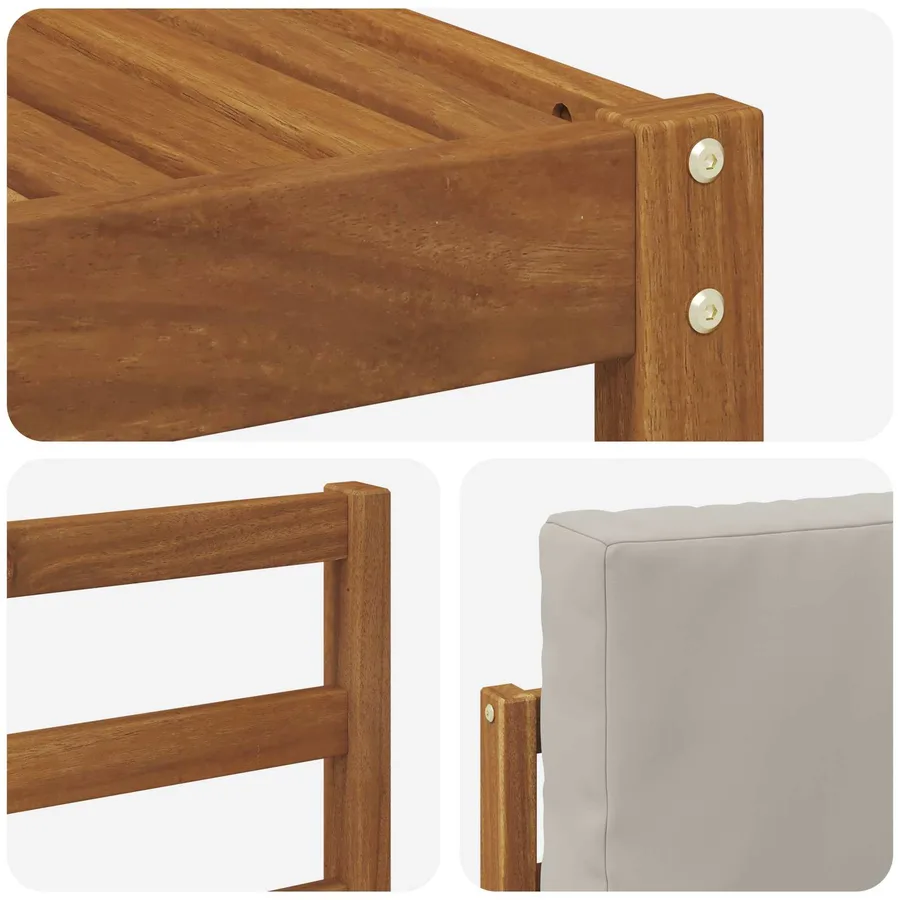Ensemble de canapés d'extérieur 8 pcs Gris Naturel et Clair - 7