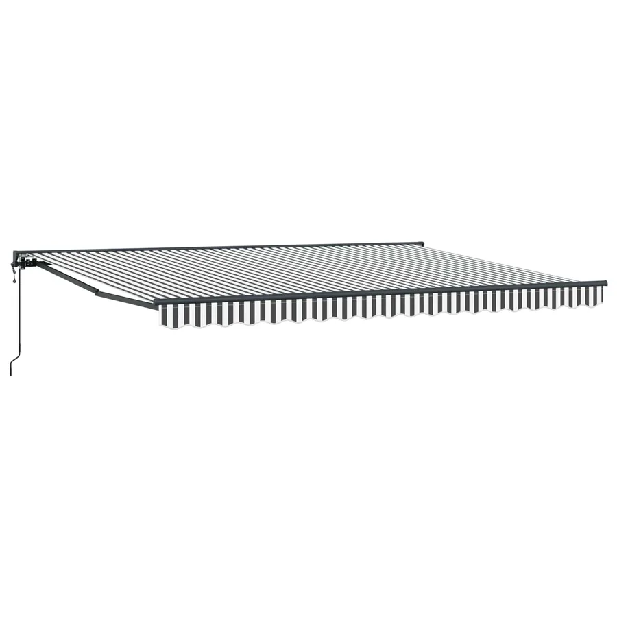 Auvent rétractable électrique Anthracite et blanc 4 × 3,5 m - 2