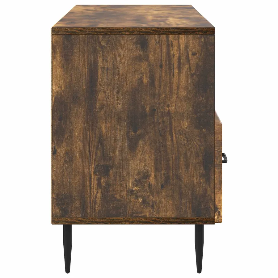 Meuble TV Chêne fumé 102 x 34,5 x 50 cm Bois d'ingénierie - 7