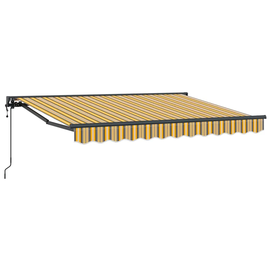 Auvent rétractable électrique Jaune, Gris et Blanc 3,5 x 2 m - 2