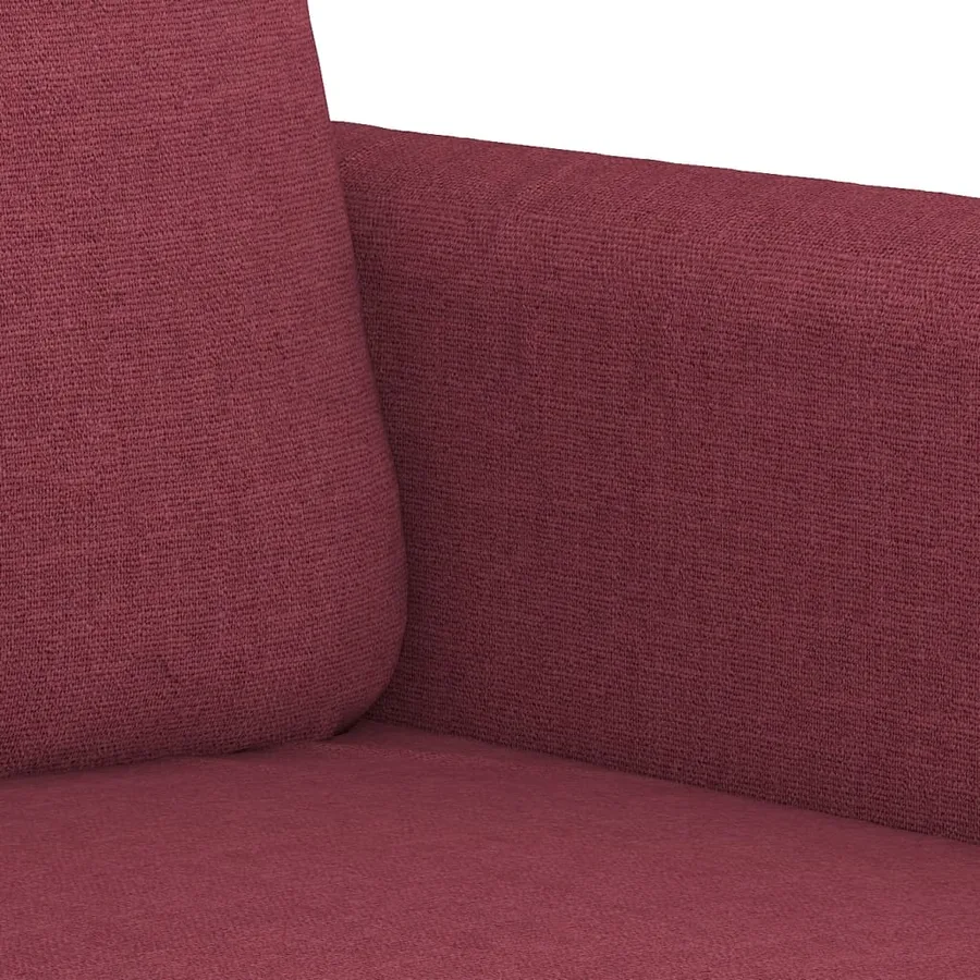 Ensemble de canapés 2 pcs avec coussins Rouge bordeaux Tissu - 5