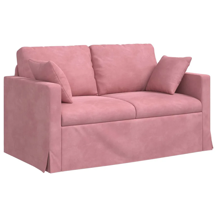 Ensemble de Canapés 2 pcs Rose 138 x 78 x 80 cm Velours - 5