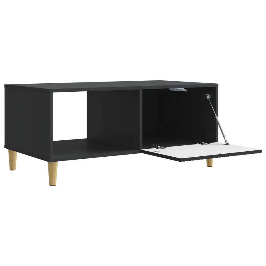 Table basse Noir 90 x 50 x 40 cm Bois d'ingénierie - 4