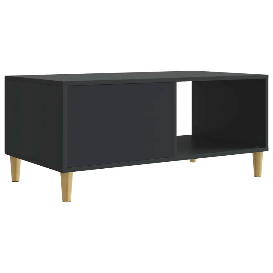 Table basse Noir 90 x 50 x 40 cm Bois d'ingénierie - 7